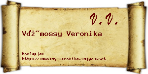 Vámossy Veronika névjegykártya