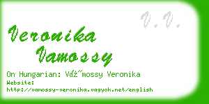 veronika vamossy business card